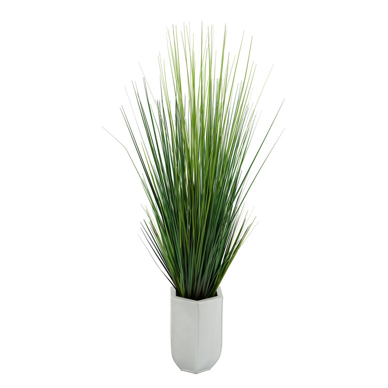 Wrought Studio Artificial Foliage Grass in Planter & Reviews Wayfair